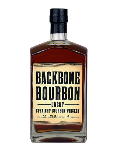 Backbone Bourbon Uncut Bottle on white background